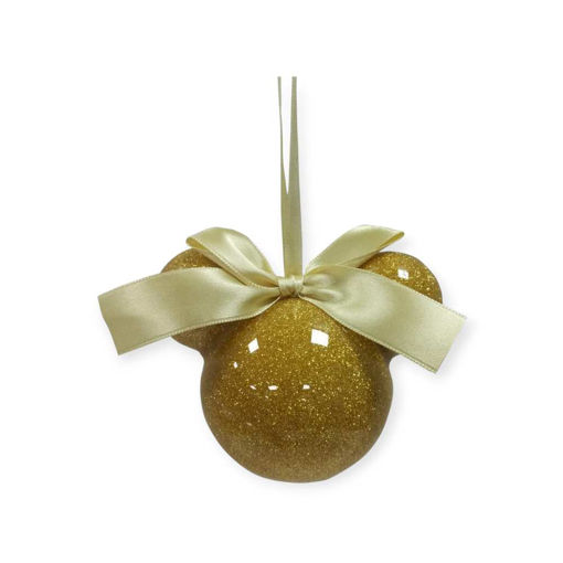 Picture of DISNEY MINNIE GOLD GLITTER BAUBLE